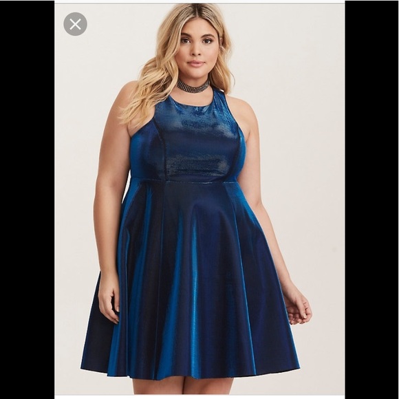 iridescent skater dress